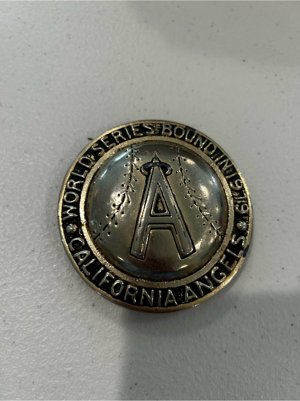 Vintage 1979 California Angels World Series Bound Commemorative Belt Buckle